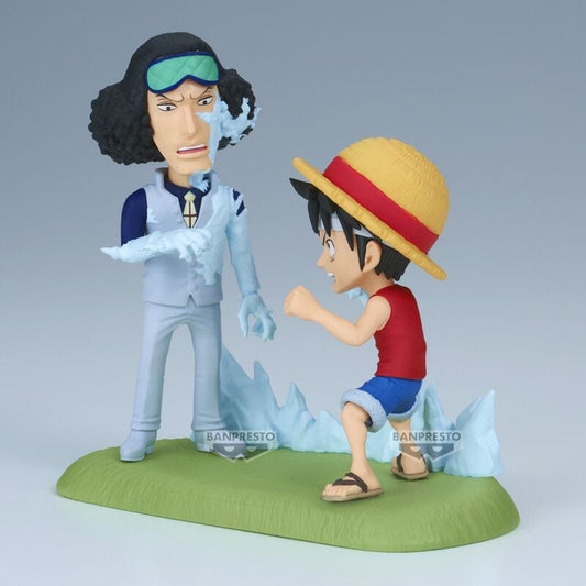 Figura Banpresto de Luffy y Kuzan de One Piece con efectos de hielo - 4