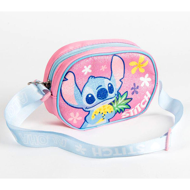 Bolso rosa de Stitch Disney con piña, flores y correa - 5