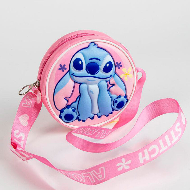 Bolso 3D rosa de Stitch Disney con cremallera - 5