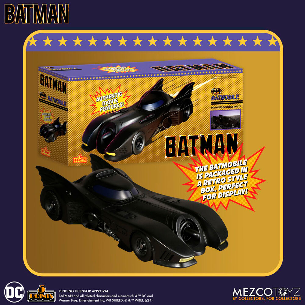 Figura del Batmóvil negro de Batman 1989 - 2