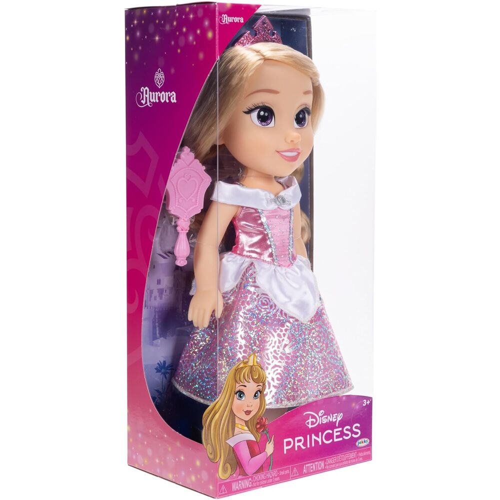 Muñeca Aurora de Disney de 38 cm con vestido rosa y accesorio de espejo - 6