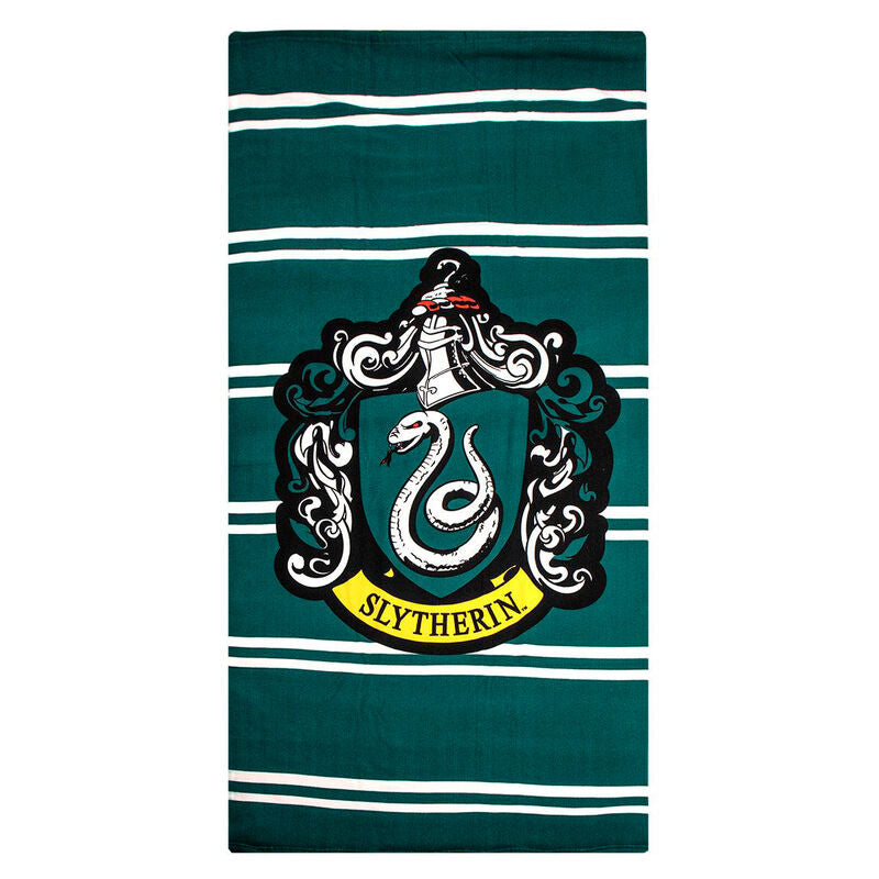 Toalla verde de Slytherin Harry Potter con escudo central