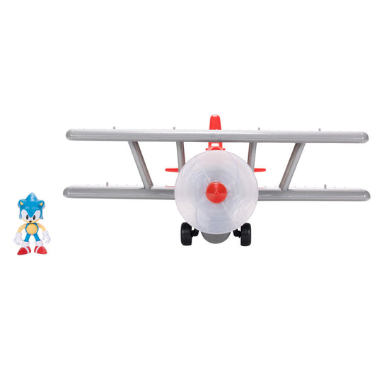 Tornado Biplane rojo con figura de Sonic de 6 cm - 7