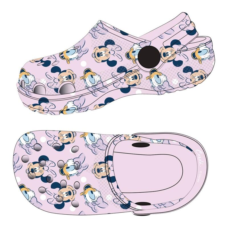 Zuecos rosas de EVA con estampado de Minnie Disney