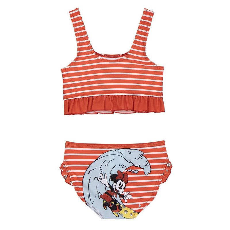 Bikini infantil de Minnie Disney con rayas rojas y blancas - 2