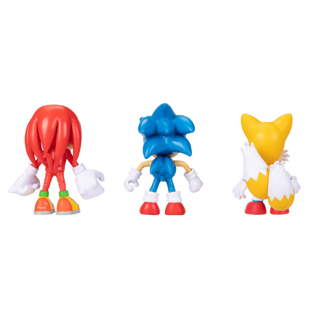 Blíster con figuras Classic Sonic, Knuckles y Tails de 10 cm - 4