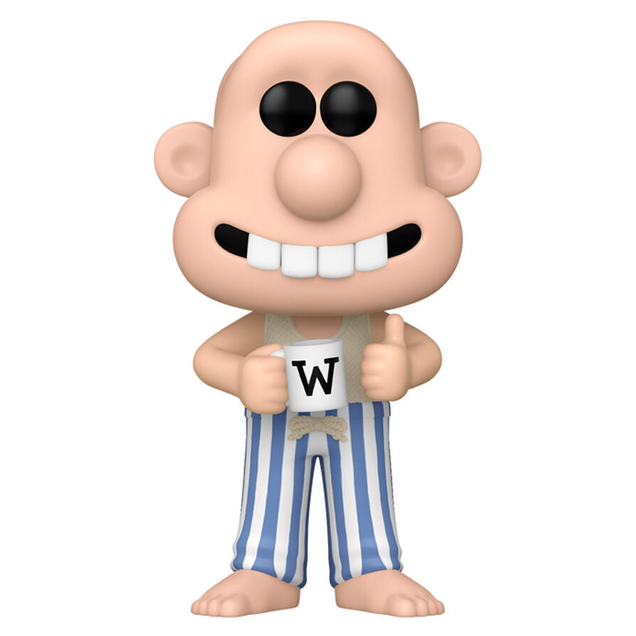 Figura Funko POP! de Wallace de Wallace & Gromit con taza y pantalón de rayas - 2