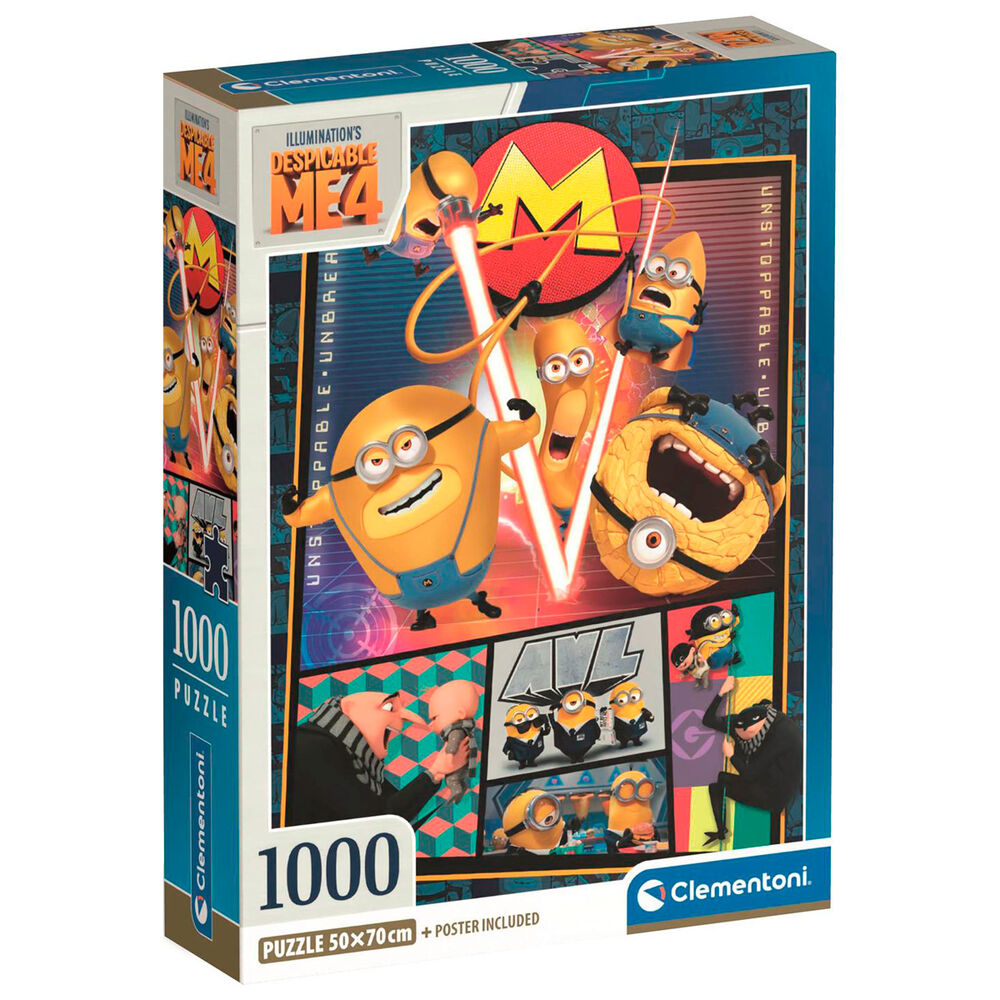 Puzzle Clementoni de Gru: Mi Villano Favorito 4 con Minions, 1000 piezas