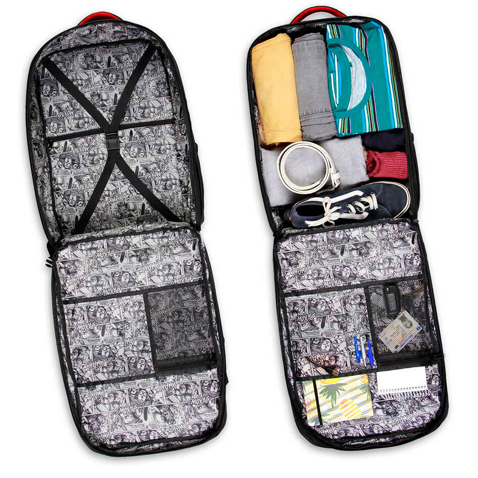 Mochila negra Marvel Comics de 40 cm con varios compartimentos - 4