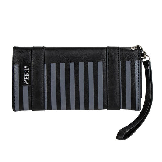 Cartera negra de polipiel Wednesday con escudo de Nevermore Academy - 2
