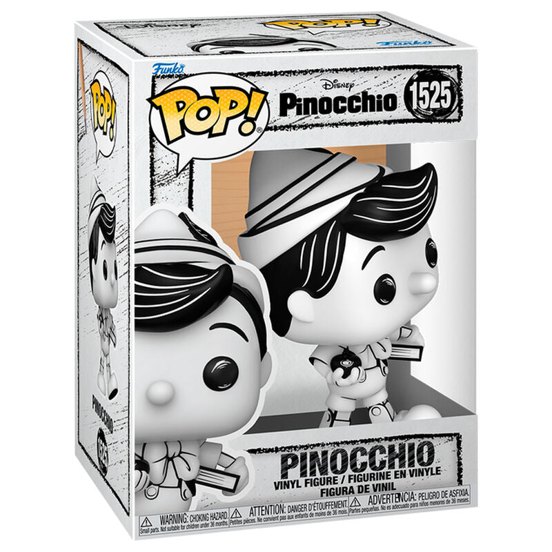 Figura Funko POP! de Pinocho Disney en blanco y negro - 2