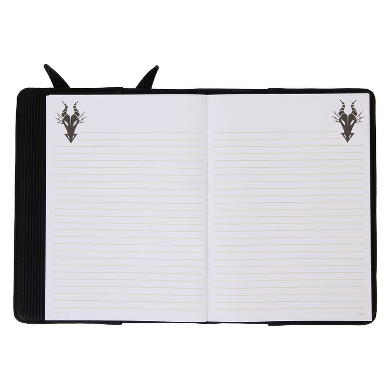 Cuaderno negro de Maléfica Disney Loungefly con apliques de cuernos - 3