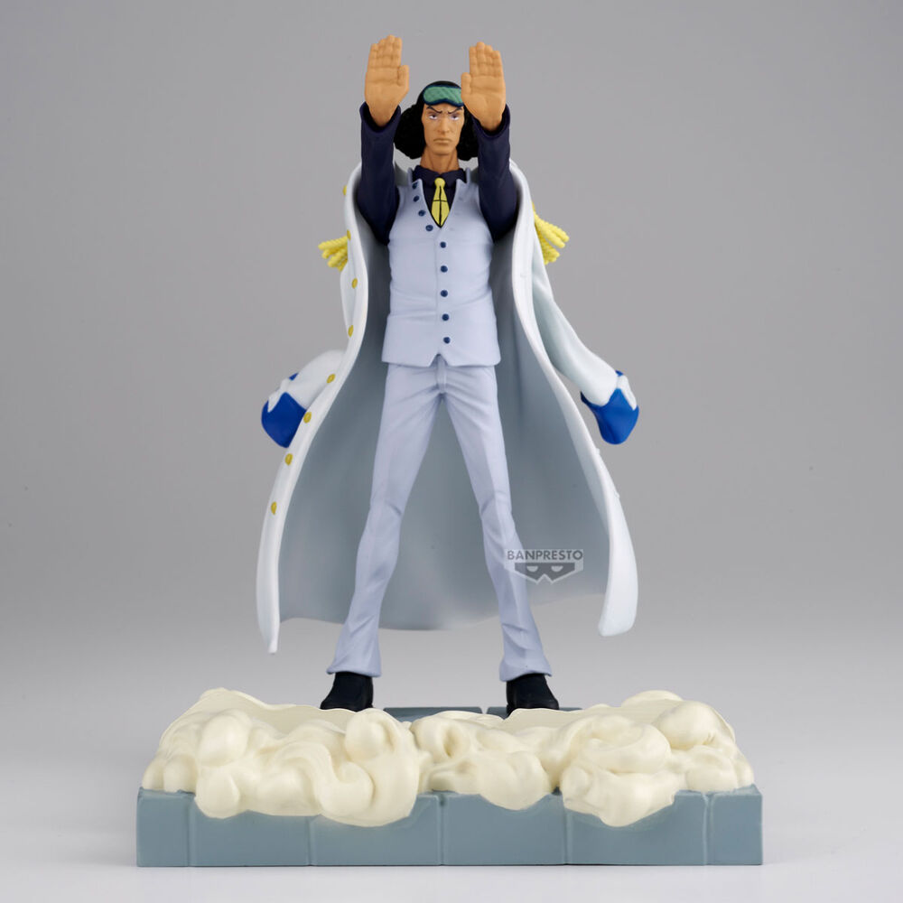 Figura Banpresto de Aokiji Kuzan de One Piece sobre una base con efectos de hielo - 4