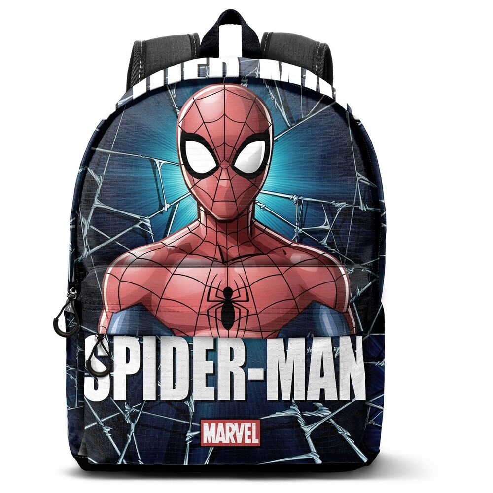 Mochila Spider-Man Marvel azul con diseño de telarañas