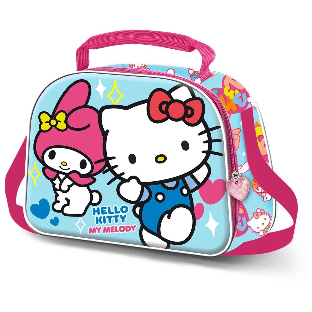 Bolsa portameriendas 3D de Hello Kitty y My Melody