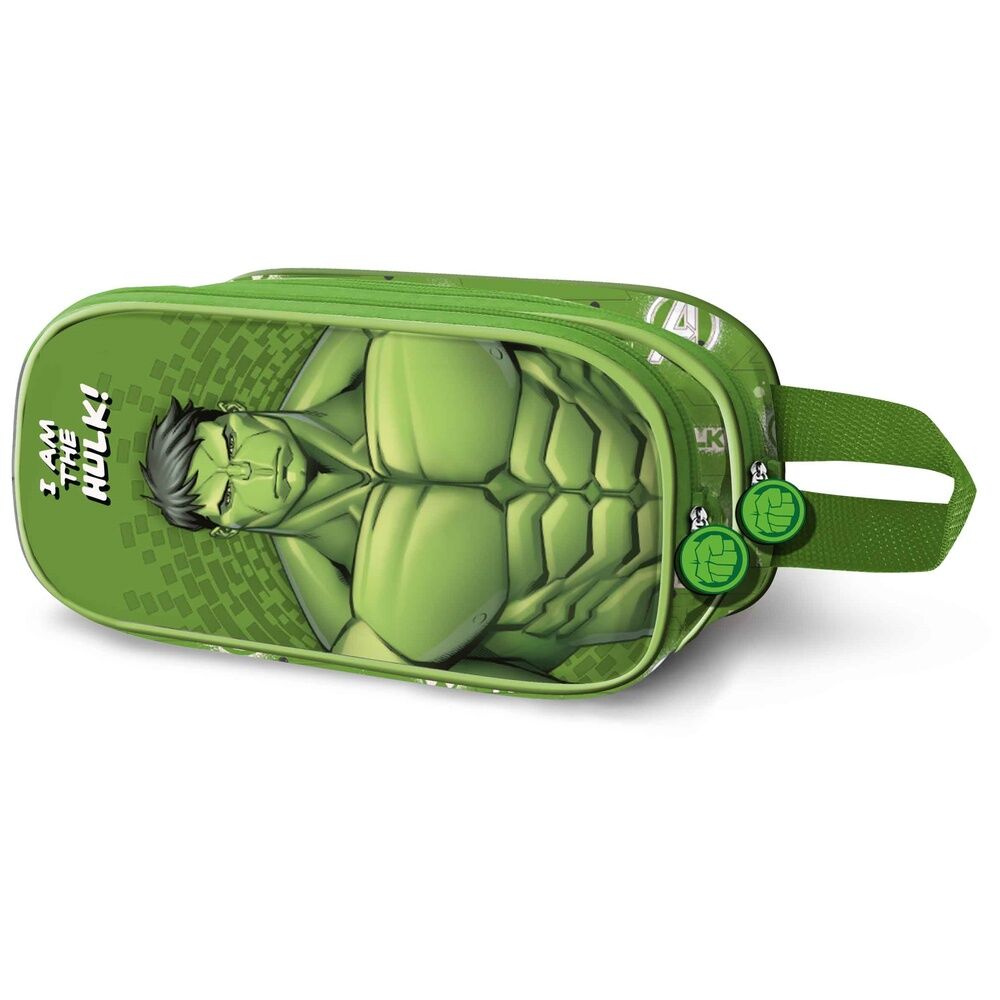 Portatodo doble 3D de Hulk Marvel en color verde
