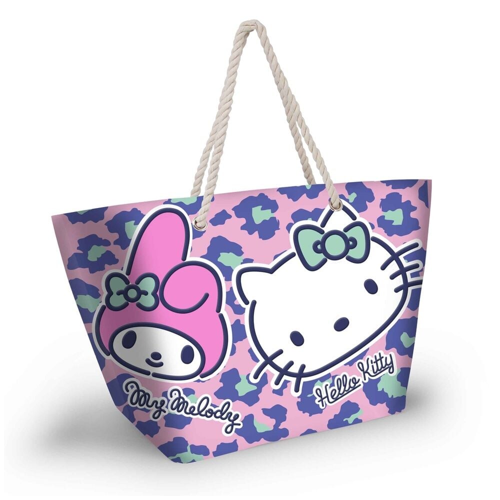 Bolsa de playa Safari de Hello Kitty y My Melody con estampado de camuflaje