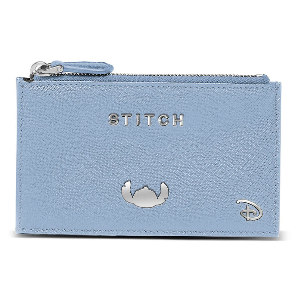 Tarjetero azul claro de Stitch Disney con cremallera