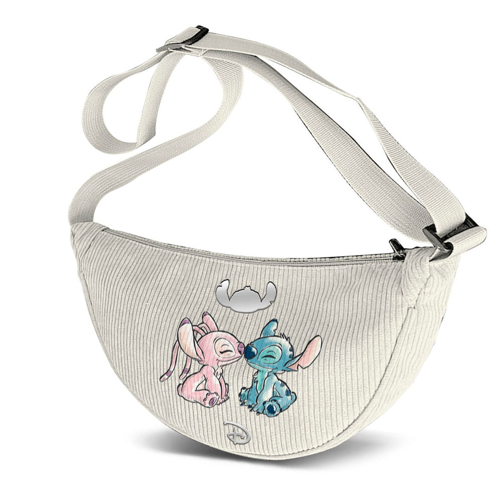Bolso bandolera blanco roto de Stitch y Angel Disney