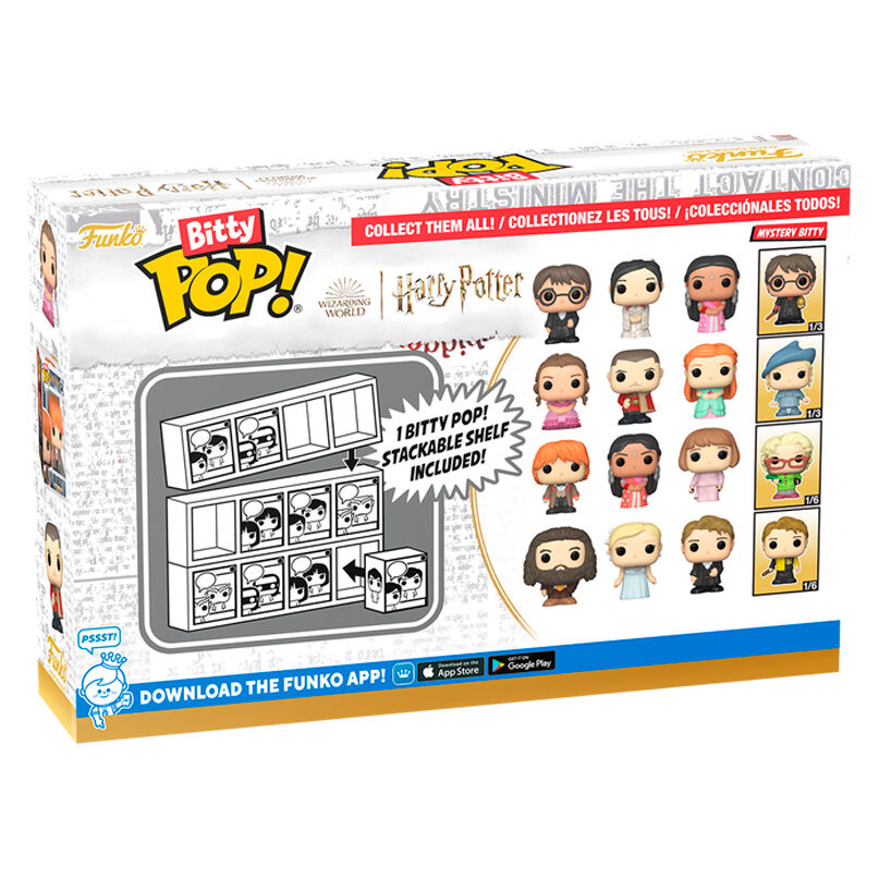 Pack Funko Bitty Pop! Harry Potter con cuatro figuras y expositor - 3