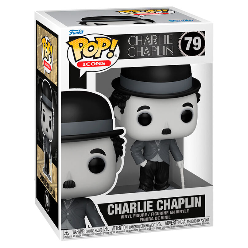 Figura FUNKO POP de Charlie Chaplin con bombín, traje y bastón - 2