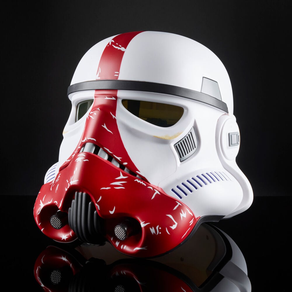 Casco electrónico rojo y blanco del Incinerator Stormtrooper de Star Wars - 3