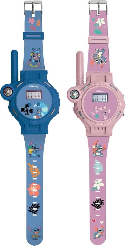 Dos relojes walkie-talkie Stitch Disney, uno azul y otro rosa - 2