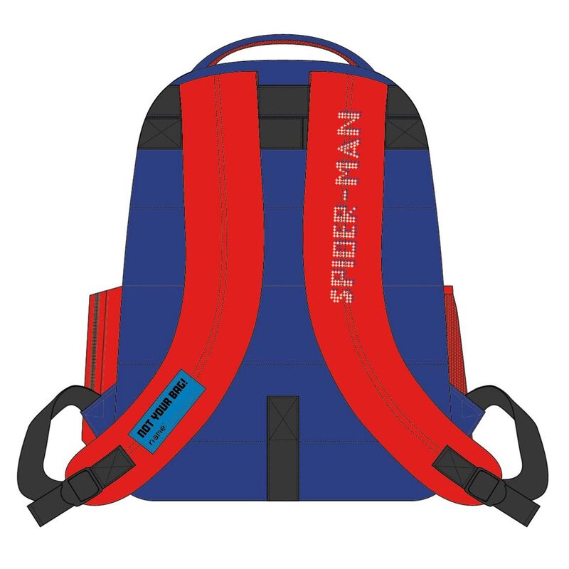Mochila escolar azul y roja de Spider-Man Marvel con bolsillo frontal - 2