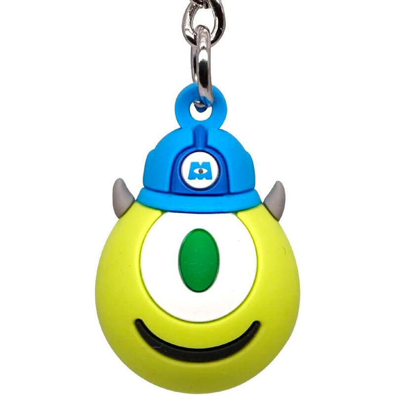 Llavero 3D de Mike Wazowski verde con gorro azul