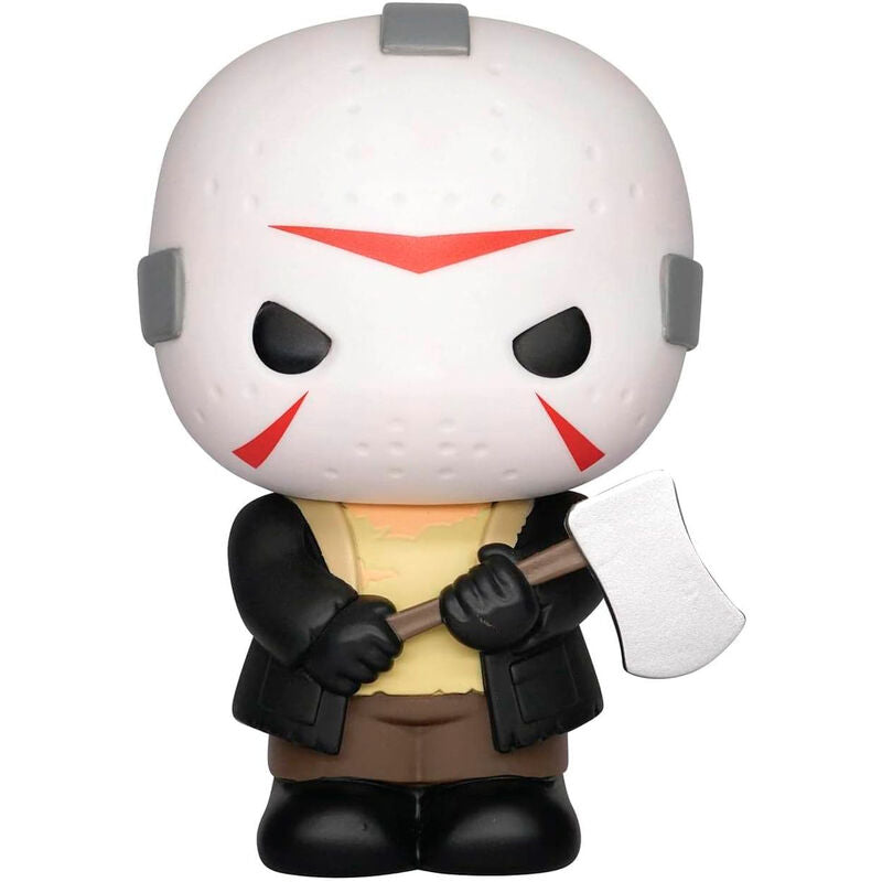 Figura hucha de Jason de Viernes 13 con máscara y hacha