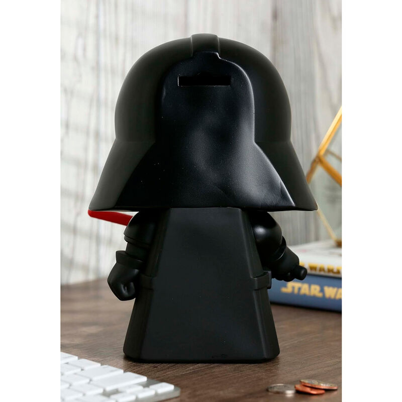 Figura hucha de Darth Vader Star Wars con sable de luz rojo - 3