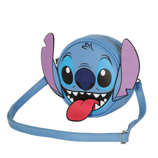 Bolso bandolera redondo azul con el rostro de Stitch de Disney - 3