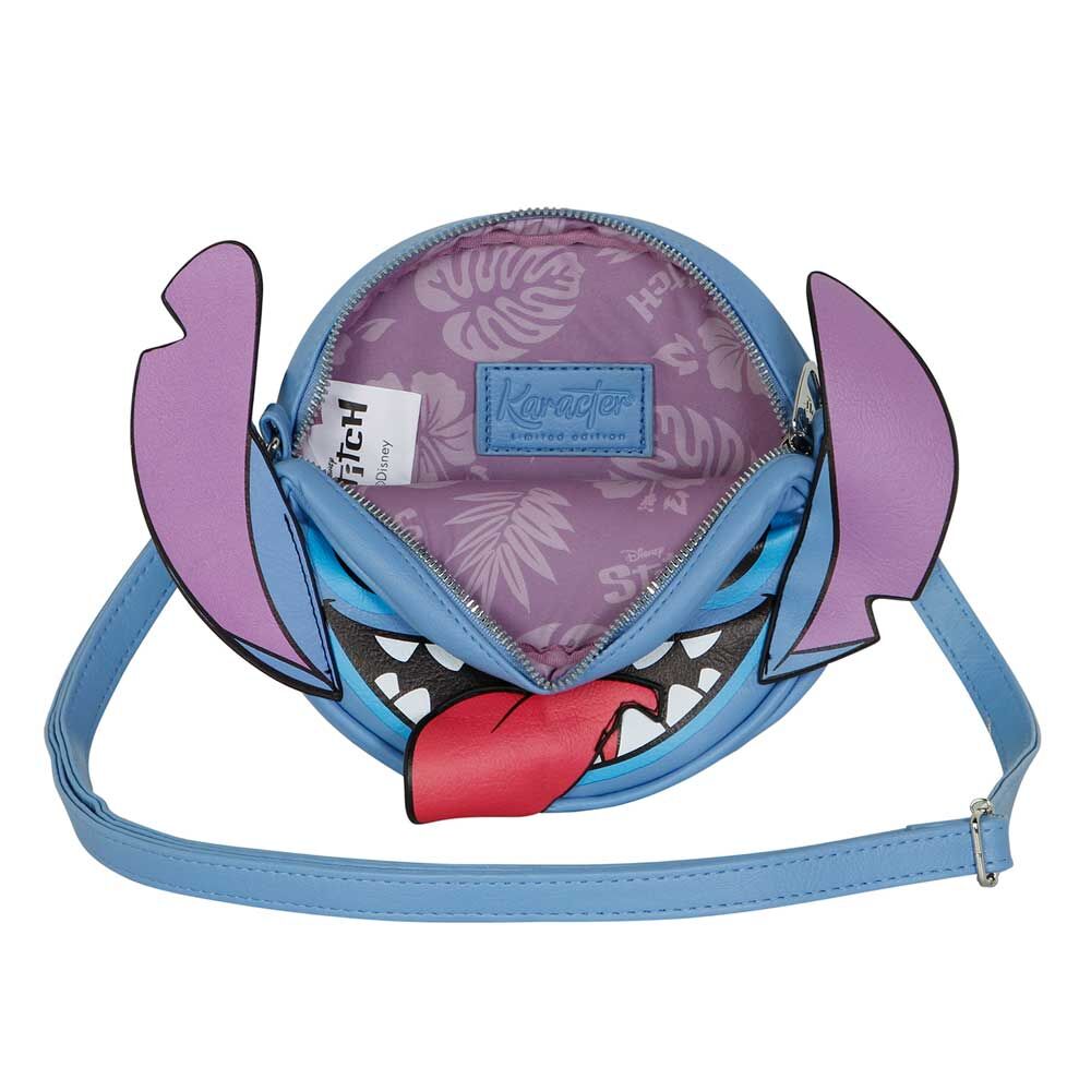 Bolso bandolera redondo azul con el rostro de Stitch de Disney - 4