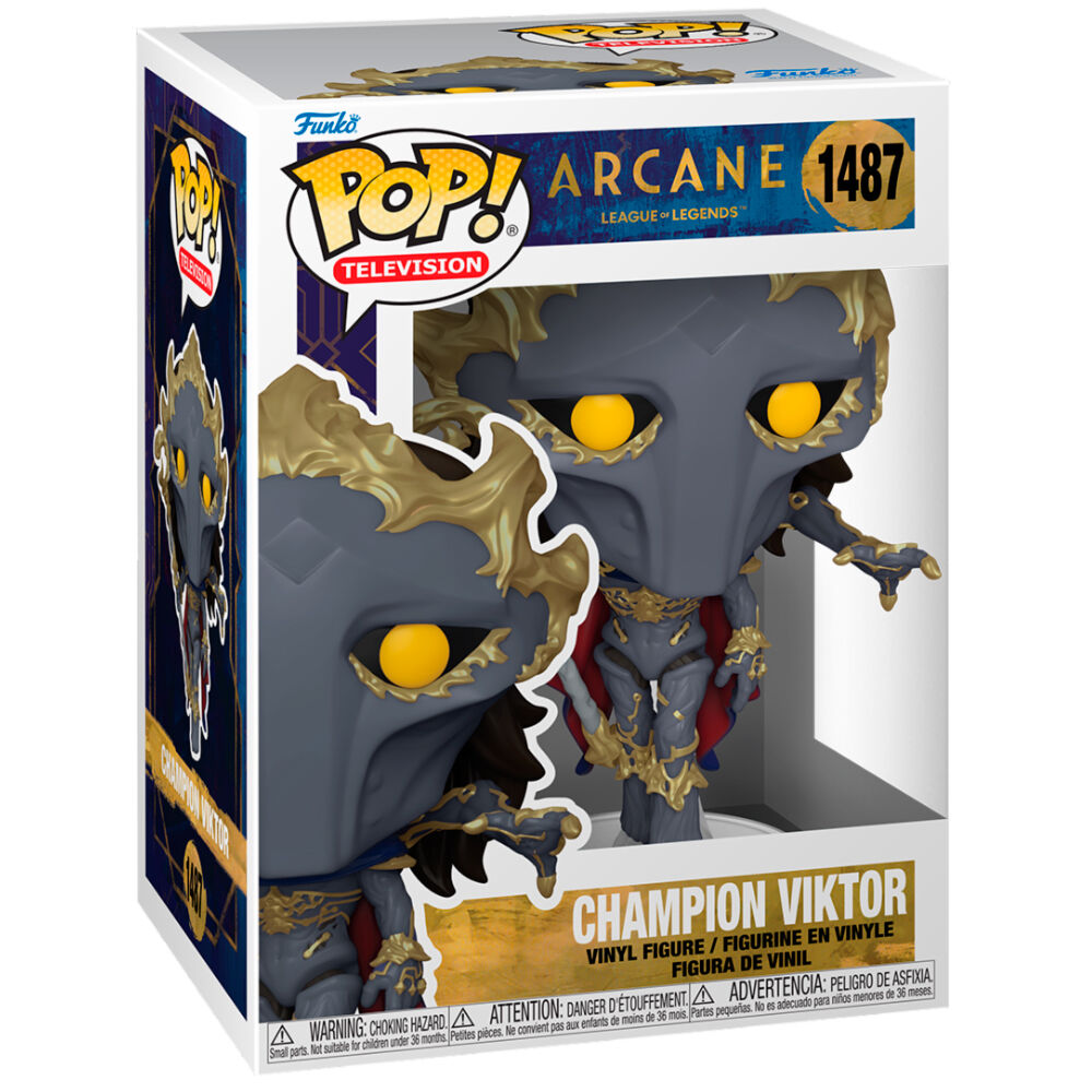 Figura Funko POP! de Viktor de League of Legends con bastón y detalles dorados - 2