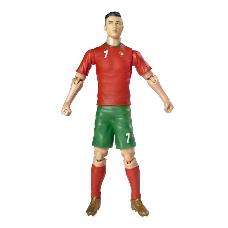 Figura articulada de Cristiano Ronaldo con uniforme de Portugal y balón - 6
