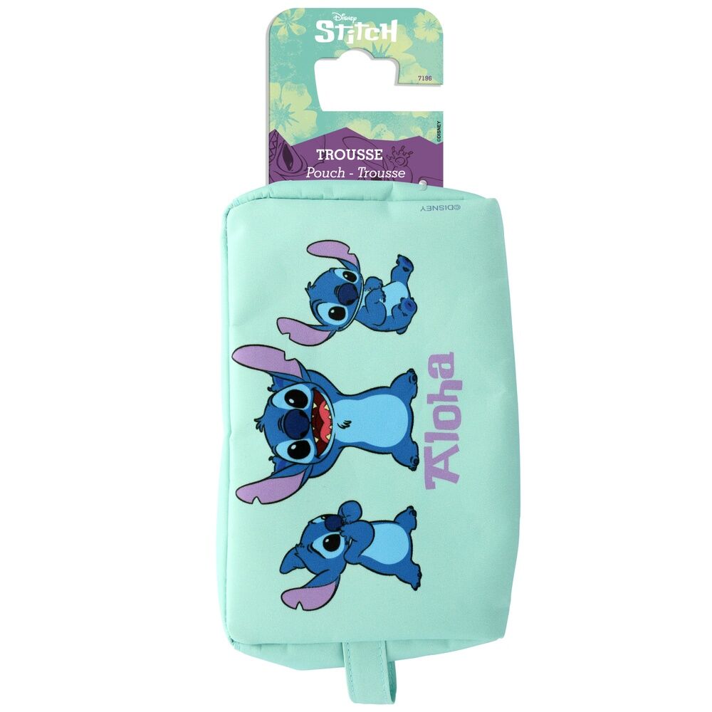 Neceser turquesa Disney Stitch con estampado Aloha - 2
