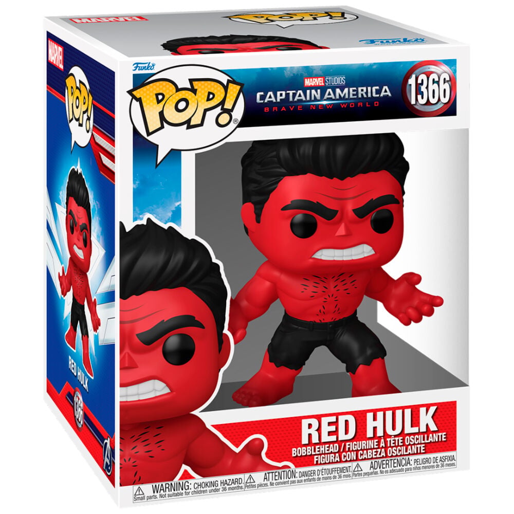 Figura Funko POP! de Red Hulk con piel roja y pantalón negro - 2