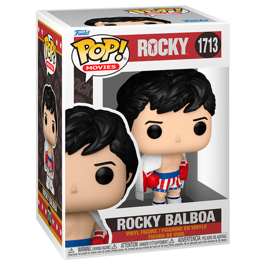 Figura Funko POP! de Rocky Balboa con guantes rojos y bata blanca - 2