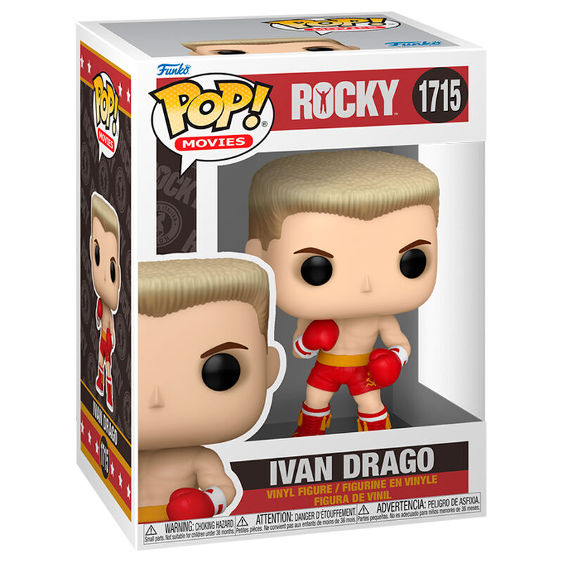 Figura Funko POP! de Ivan Drago con guantes y uniforme de boxeo rojo - 2