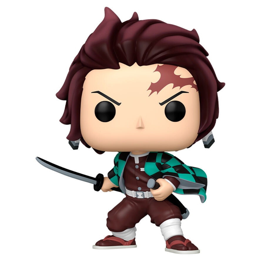 Figura Funko POP! de Tanjiro Kamado con katana en caja - 2