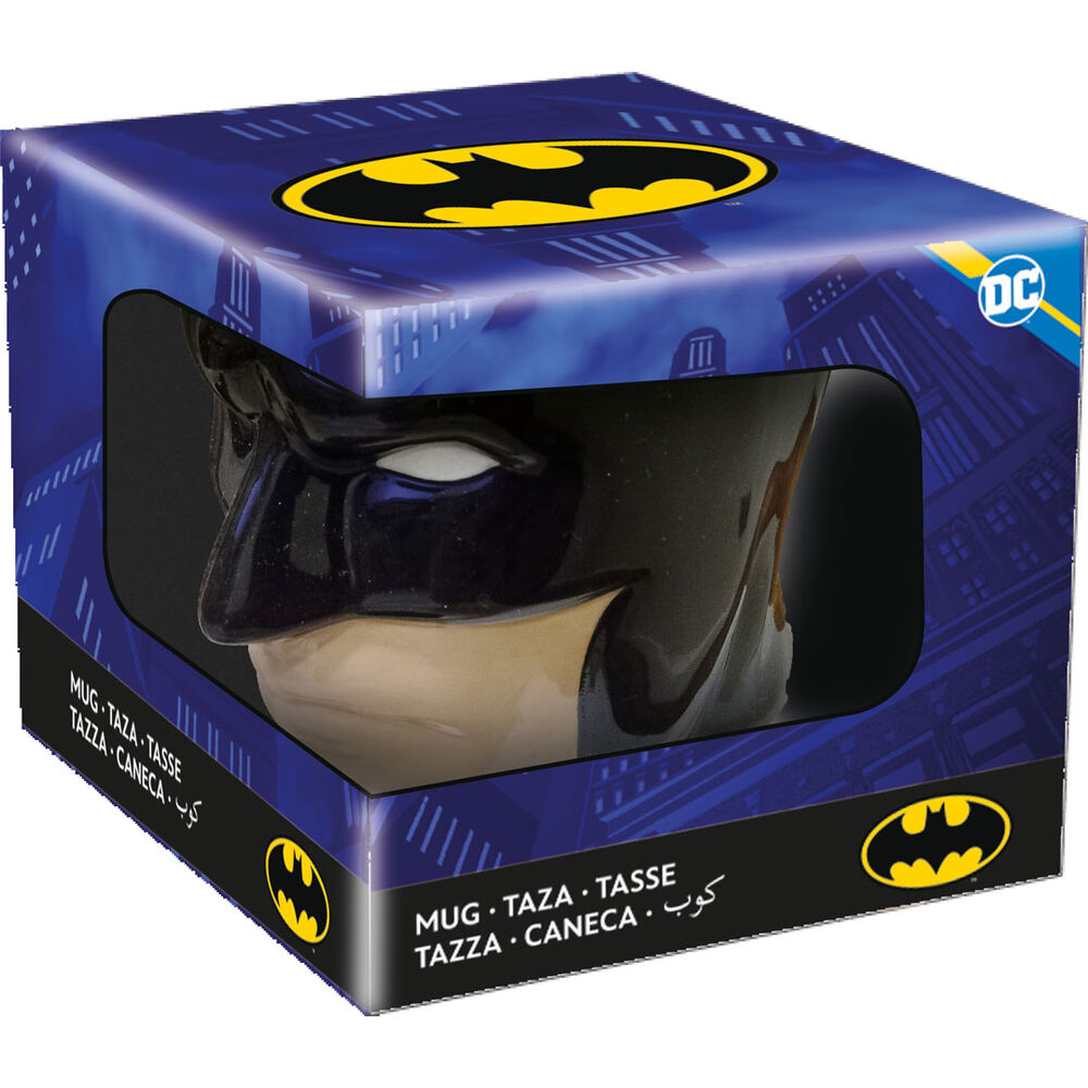 Taza 3D de cerámica con forma de Batman en color negro - 2