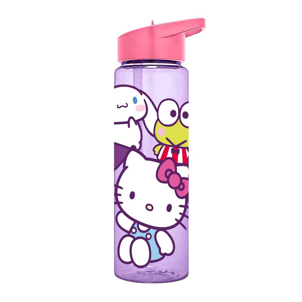 Cantimplora lila Hello Kitty and Friends de 600 ml con tapa rosa
