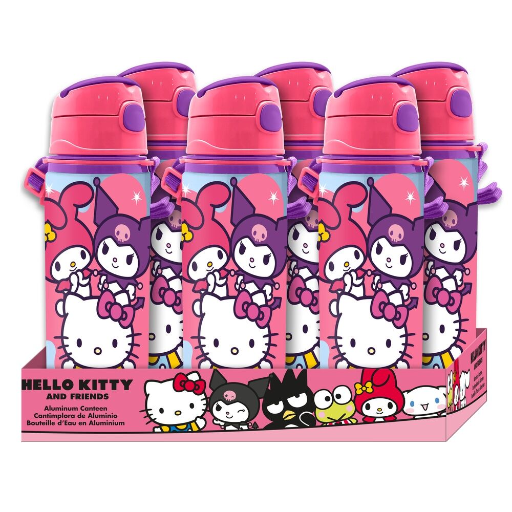 Cantimplora de aluminio Hello Kitty and Friends rosa de 600 ml - 2