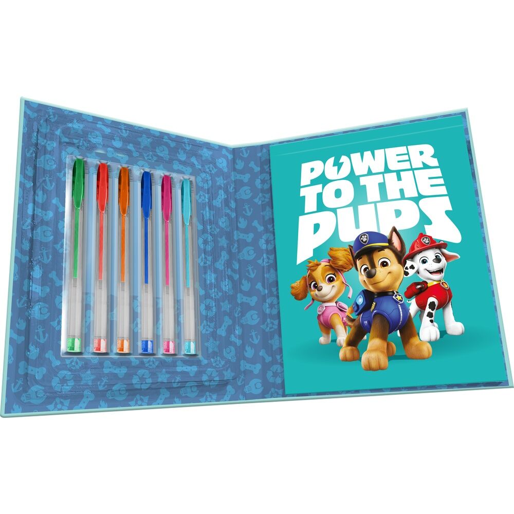 Cuaderno de actividades Paw Patrol con seis bolígrafos de gel - 2