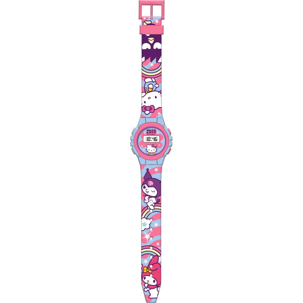 Reloj digital rosa Hello Kitty and Friends con correa estampada - 2