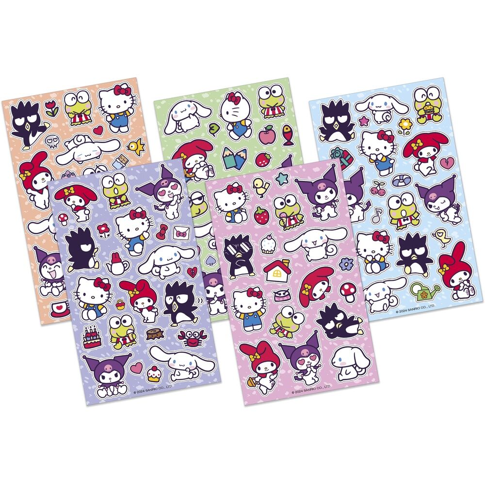 Set de 5 hojas de pegatinas Hello Kitty and Friends - 2