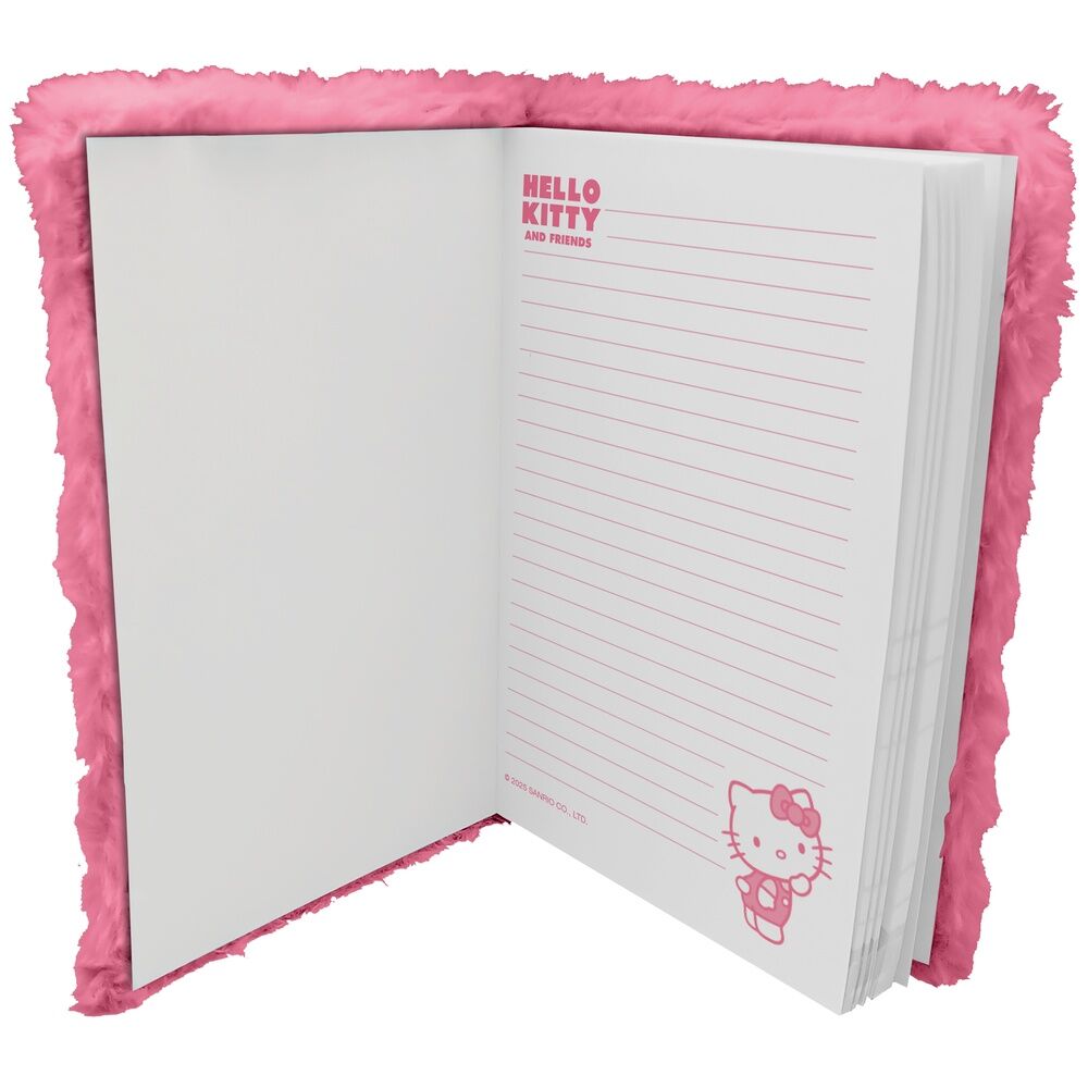 Cuaderno de peluche rosa A5 Hello Kitty and Friends - 2