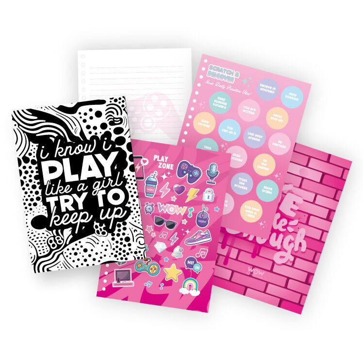 Cuaderno A5 Gamer Valentina Wow Generation rosa con mando de videojuegos - 2