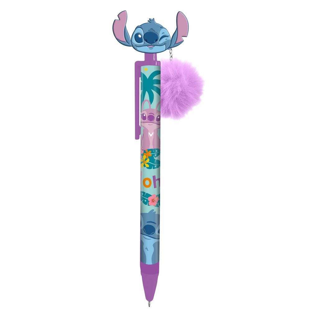 Bolígrafo Stitch Disney con topper y detalle rosa - 2