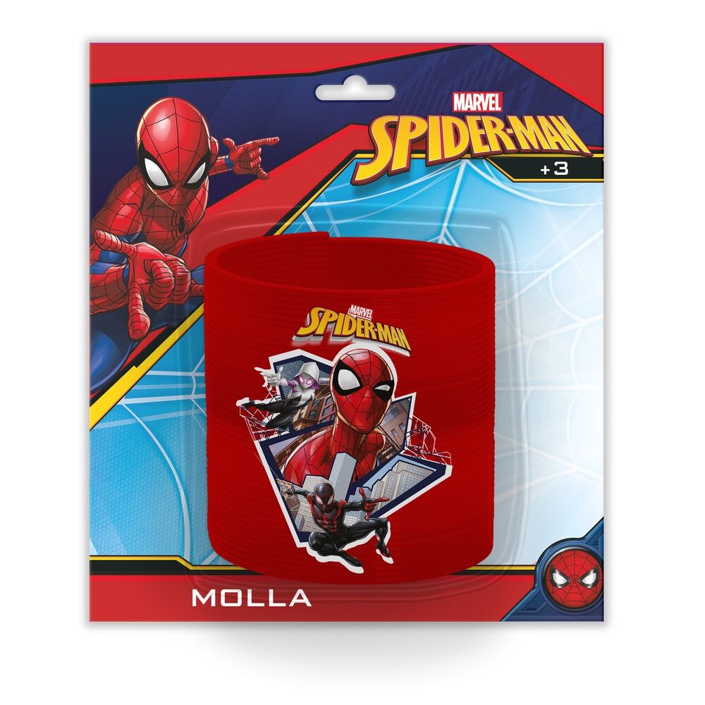 Resorte Slinky rojo de Spider-Man Marvel